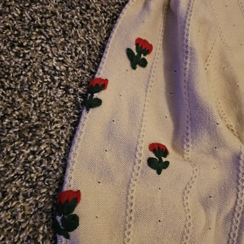 Cider Floral Pattern Embroidered Knit Long Sleeve SZ L - Picture 7 of 14